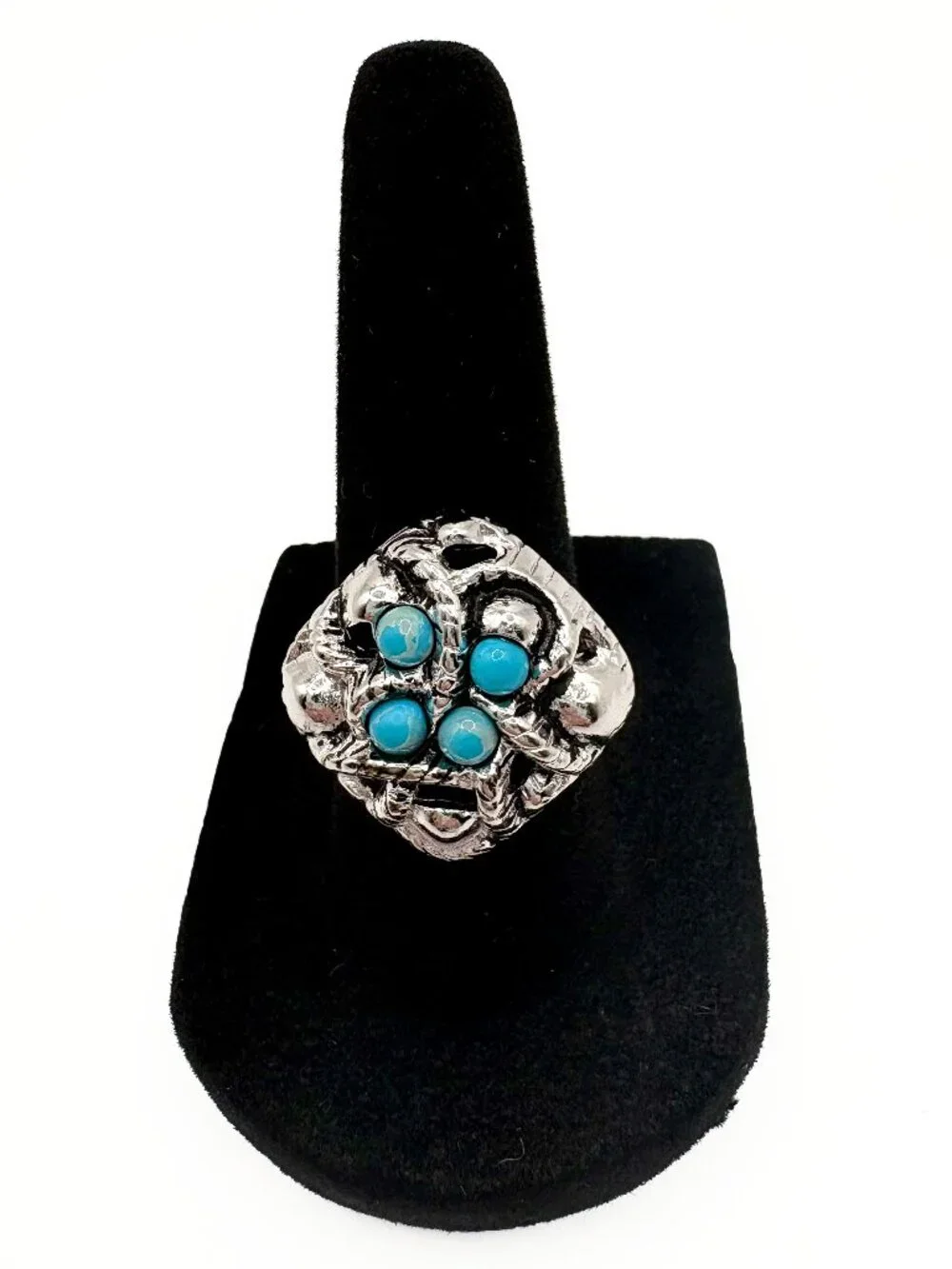 Vintage Avon Faux Turquoise Ring Sierra Collection 1975